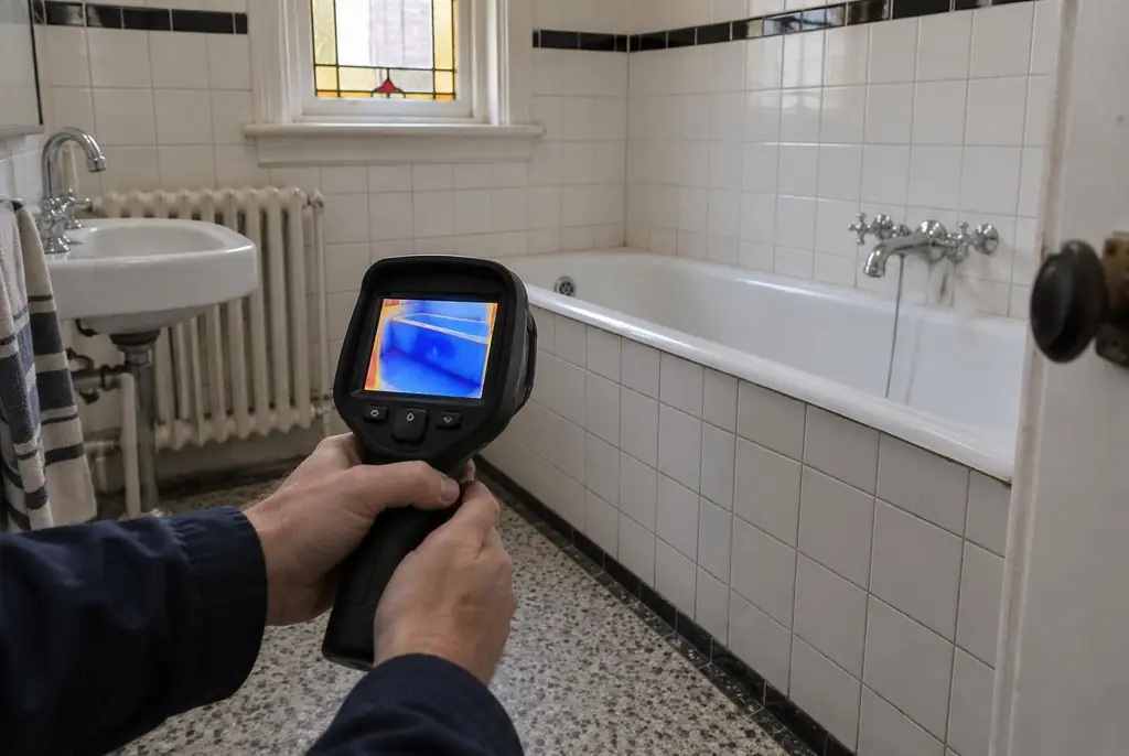 Lekdetectie Zwijndrecht – onderzoek in een badkamer van een oudere woning