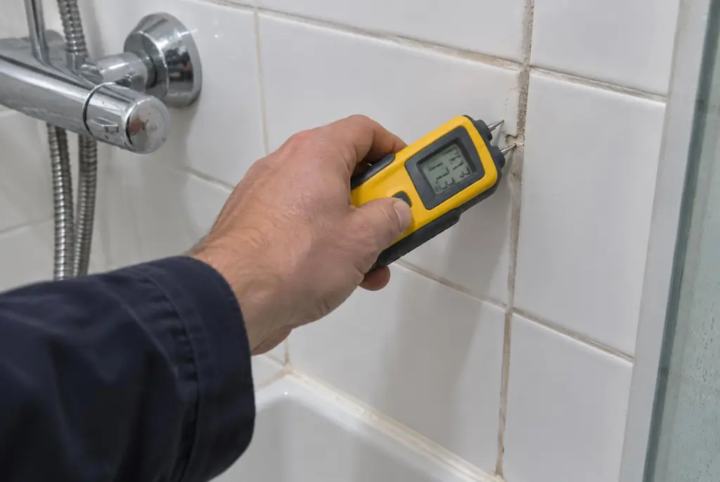 Lekdetectie Zwijndrecht – vochtmeter op badkamertegels bij de douche